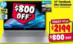 JB Hi-Fi hp 14" Omnibook Ultra Notebook offer