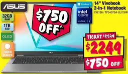 JB Hi-Fi ASUS 14" Vivobook 2-In-1 Notebook offer