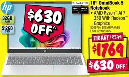 JB Hi-Fi hp 16" OmniBook 5 Notebook offer