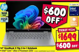 JB Hi-Fi hp 14" OmniBook X Flip 2-In-1 Notebook offer
