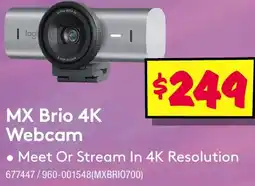 JB Hi-Fi MX Brio 4K Webcam offer