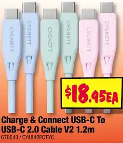 JB Hi-Fi Charge & Connect USB-C To USB-C 2.0 Cable offer