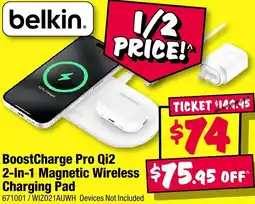 JB Hi-Fi belkin BoostCharge Pro Qi2 2-In-1 Magnetic Wireless offer