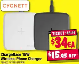 JB Hi-Fi CYGNETT ChargeBase Wireless Phone Charger offer
