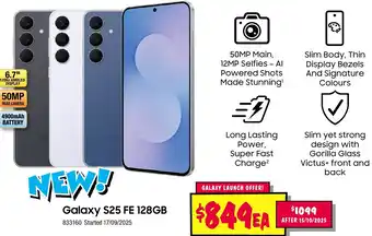 JB Hi-Fi Galaxy S25 FE offer