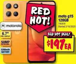 JB Hi-Fi moto g15 offer