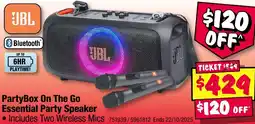 JB Hi-Fi JBL PartyBox On The Go Essential Party Speaker offer