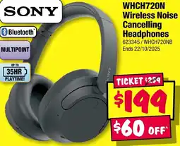 JB Hi-Fi SONY Wireless Noise Cancelling Headphones offer