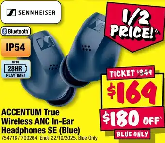 JB Hi-Fi SENNHEISER ACCENTUM True Wireless ANC In-Ear Headphones offer
