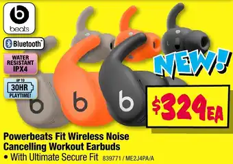 JB Hi-Fi beats Powerbeats Fit Wireless Noise Cancelling Workout Earbuds offer
