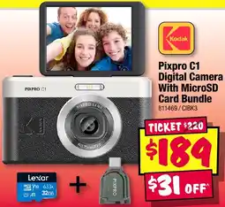 JB Hi-Fi Kodak Pixpro C1 Digital Camera With MicroSD Card Bundle offer
