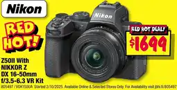 JB Hi-Fi Nikon Z50ll With NIKKOR Z offer