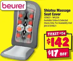 JB Hi-Fi beurer Shiatsu Massage Seat Cover offer