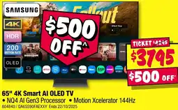 JB Hi-Fi SAMSUNG 65" 4K Smart AI OLED TV offer