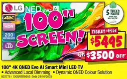 JB Hi-Fi LG 100" 4K QNED Evo Al Smart Mini LED TV offer