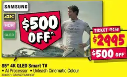 JB Hi-Fi SAMSUNG 85" 4K QLED Smart TV offer