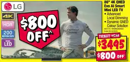 JB Hi-Fi LG 86" 4K QNED Evo Al Smart Mini LED TV offer