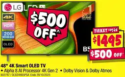 JB Hi-Fi LG 48" 4K Smart OLED TV offer