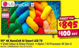 JB Hi-Fi LG 55" 4K NanoCell Al Smart LED TV offer