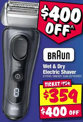 JB Hi-Fi Wet & Dry Electric Shaver offer