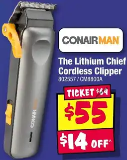 JB Hi-Fi Conairman the lithium chief cordless clipper offer