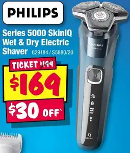 JB Hi-Fi PHILIPS Series 5000 SkinlQ Wet & Dry Electric Shaver offer