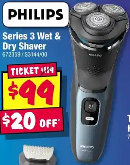 JB Hi-Fi PHILIPS Series 3 Wet & Dry Shaver offer