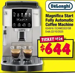 JB Hi-Fi DeLonghi Magnifica Start Fully Automatic Coffee Machine offer