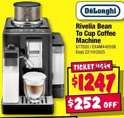JB Hi-Fi DeLonghi Rivelia Bean To Cup Coffee Machine offer