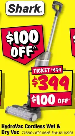 JB Hi-Fi Shark HydroVac Cordless Wet & Dry Vac offer