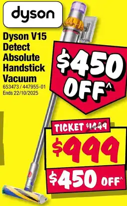 JB Hi-Fi Dyson V15 Detect Absolute Handstick Vacuum offer