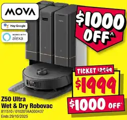 JB Hi-Fi MOVA Z50 Ultra Wet & Dry Robovac offer