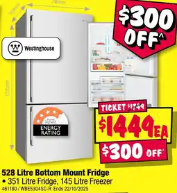 JB Hi-Fi Bottom Mount Fridge offer