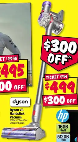 JB Hi-Fi Dyson V8 Handstick Vacuum offer