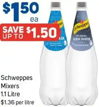 Foodland Schweppes Mixers offer