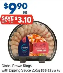 Foodland Global prawn rings with dipping sauce offer