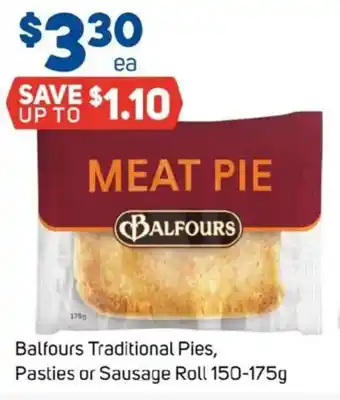 Foodland Balfours traditional pies, pasties or sausage roll offer