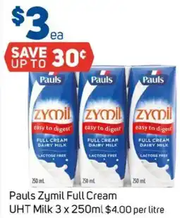 Foodland Pauls zymil full cream uht milk offer