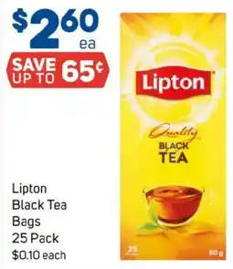 Foodland Lipton black tea bags offer