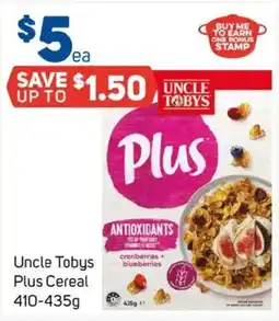 Foodland Uncle tobys plus cereal offer