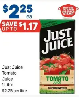 Foodland Just juice tomato juice offer