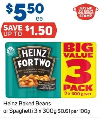 Foodland Heinz baked beans or spaghetti offer