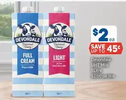 Foodland Devondale uht milk offer