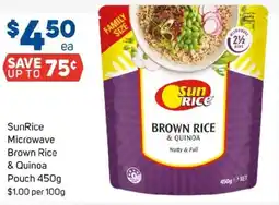 Foodland Sunrice microwave brown rice & quinoa pouch offer