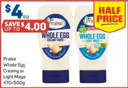 Foodland Praise whole egg creamy or light mayo offer