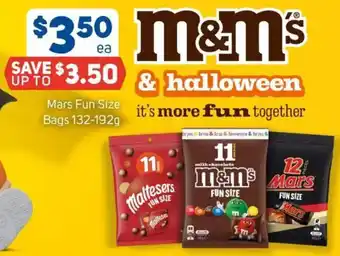 Foodland Mars fun size bags offer