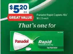 Foodland Panadol rapid caplets 16s offer