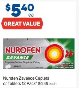 Foodland Nurofen zavance caplets or tablets offer