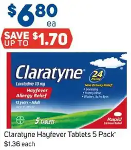 Foodland Claratyne hayfever tablets offer