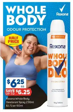 Foodland Rexona whole body deodorant spray offer